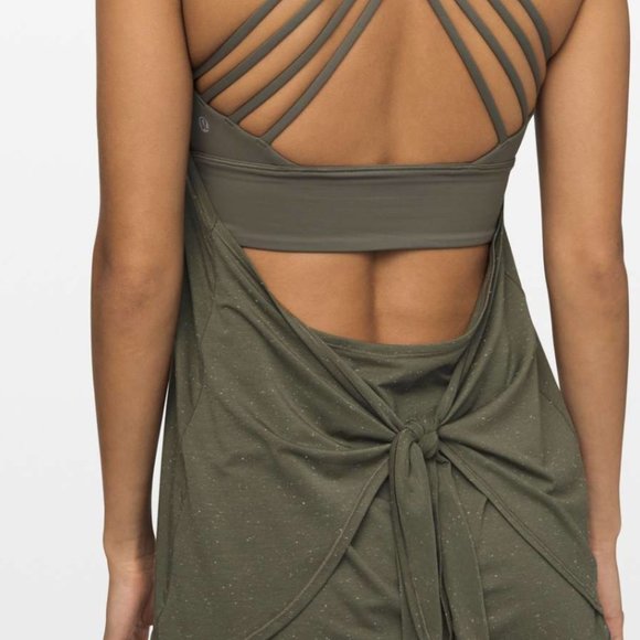 lululemon athletica Tops - NWT Lululemon Tied in Energy 2 in 1 tank Grey Sage